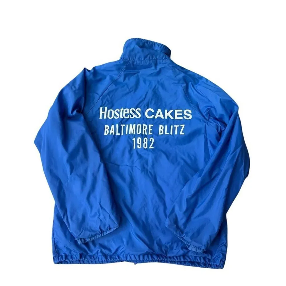 Vintage blue nylon coach jacket 